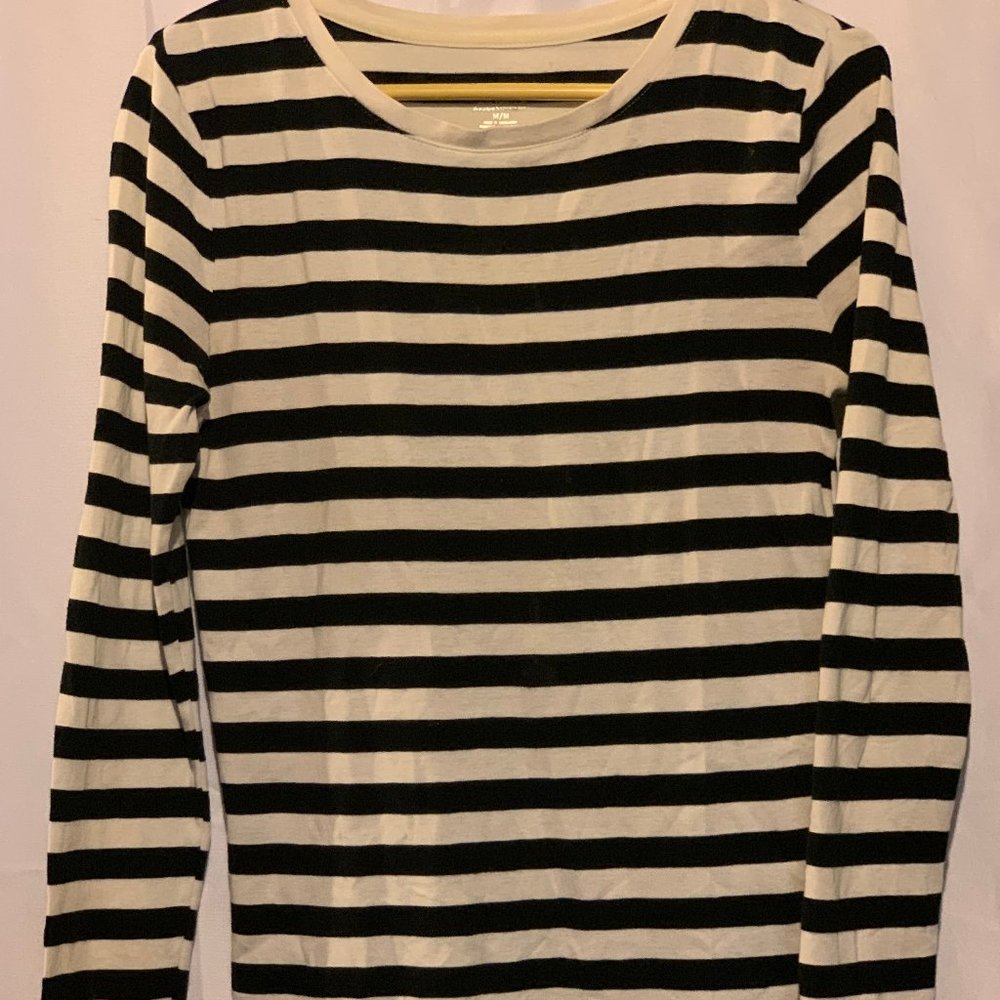 Merona Ultimate Striped Long Sleeve Tee Medium